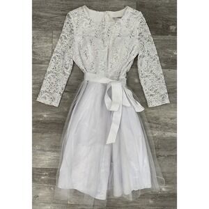 Fiesta Fashion Girls Fancy White Lace Dress Size XL First Communion Wedding